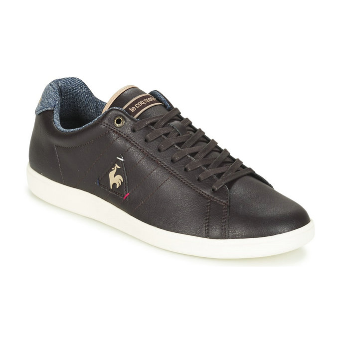 Le Coq Sportif Courtcraft S Lea Marron Chaussures Baskets Basses Homme